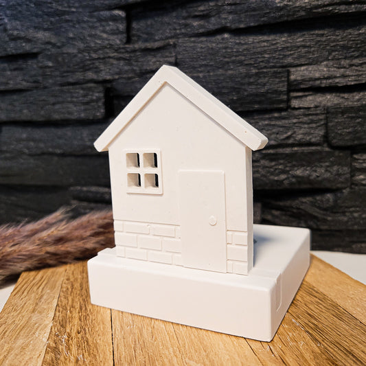 Silikonform Einschieber Haus mit Klinker für Teelichthalter - Zuhause Familie - SF-2085