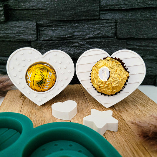 Silikonform Herz für Schokokugel - Gastgeschenk mit Schokolade - SF-2077