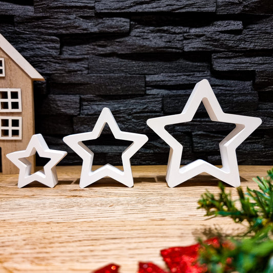 Silikonform Stern #1 mit Loch - Winter Weihnachten Stern - SF-2140