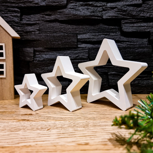 Silikonform Stern #1 mit Loch - Winter Weihnachten Stern - SF-2140