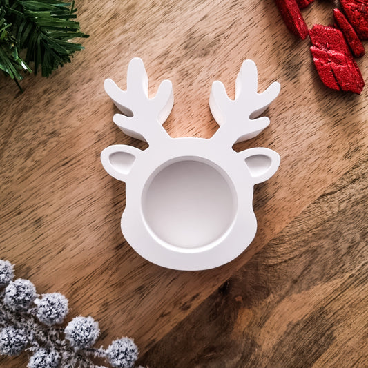 Silikonform Teelichthalter Rentier - Teelicht Rentierkopf Weihnachten Winter - SF-2138