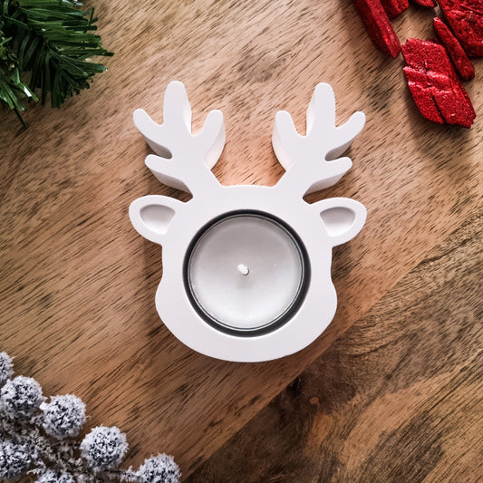 Silikonform Teelichthalter Rentier - Teelicht Rentierkopf Weihnachten Winter - SF-2138
