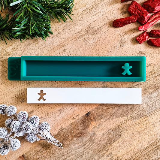 Silikonform Klötzchen Lebkuchenmann - Weihnachten Winter Weihnachtsmann - Klötzchen Gießform - SF-2135