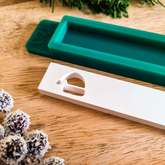 Silikonform Klötzchen Weihnachtsmütze - Weihnachten Winter Weihnachtsmann - Klötzchen Gießform - SF-2134