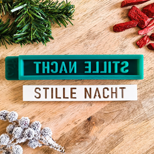 Silikonform Klötzchen Stille Nacht - Weihnachten Winter - Klötzchen Gießform - SF-2127