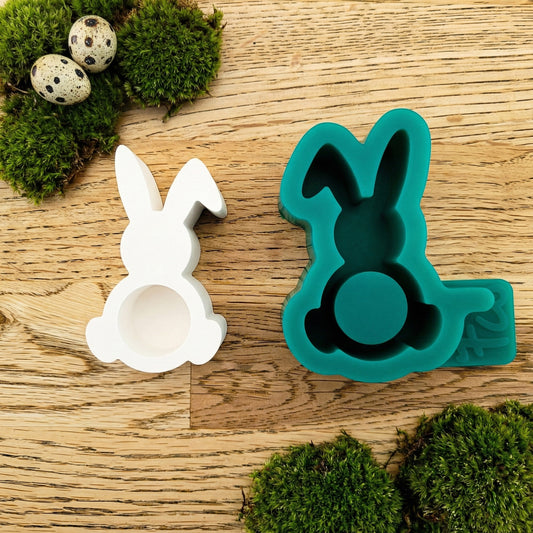Silikonform Hase Stabkerzenhalter - Osterhase Ostern Kerzenhalter - SF-2143