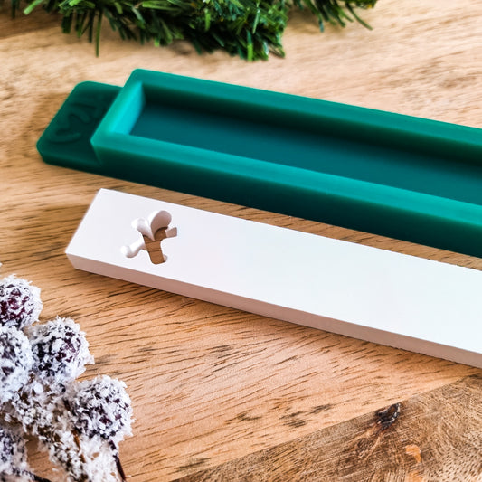 Silikonform Klötzchen Lebkuchenmann - Weihnachten Winter Weihnachtsmann - Klötzchen Gießform - SF-2135