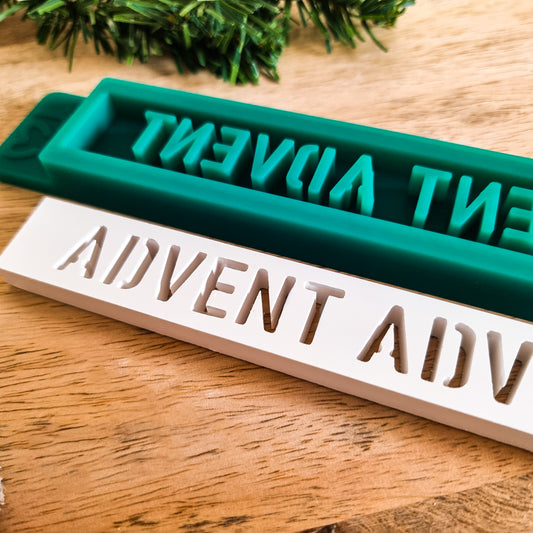 Silikonform Klötzchen Advent Advent - Weihnachten Winter - Klötzchen Gießform - SF-2128