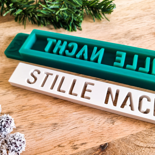 Silikonform Klötzchen Stille Nacht - Weihnachten Winter - Klötzchen Gießform - SF-2127