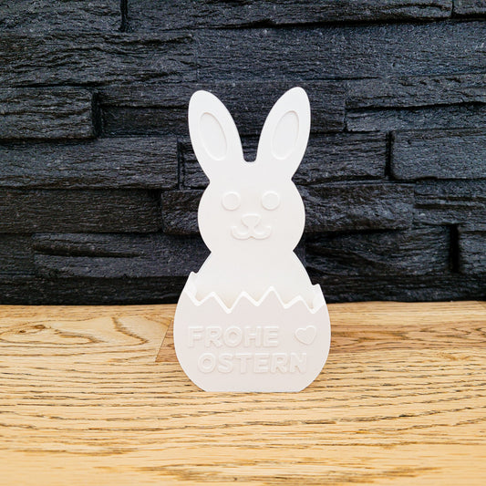 Silikonform Hase mit Öffnung - Osterhase Tasche Frohe Ostern  - SF-2146