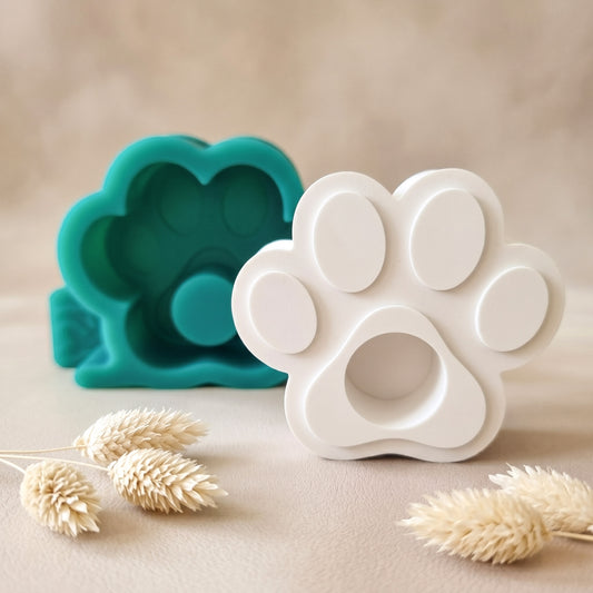Silikonform Stabkerzenhalter Pfote - Tier Hund Katze Tierliebe Haustier - SF-2205