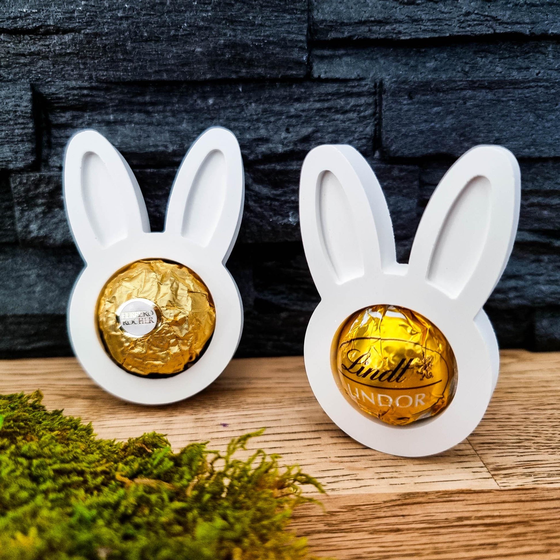 Silikonform Osterhase für Schokokugel | Ostern Frühling Hase | Gastgeschenk mit Süßigkeit | Silikon Gießform | Formenwelt | SF-2164