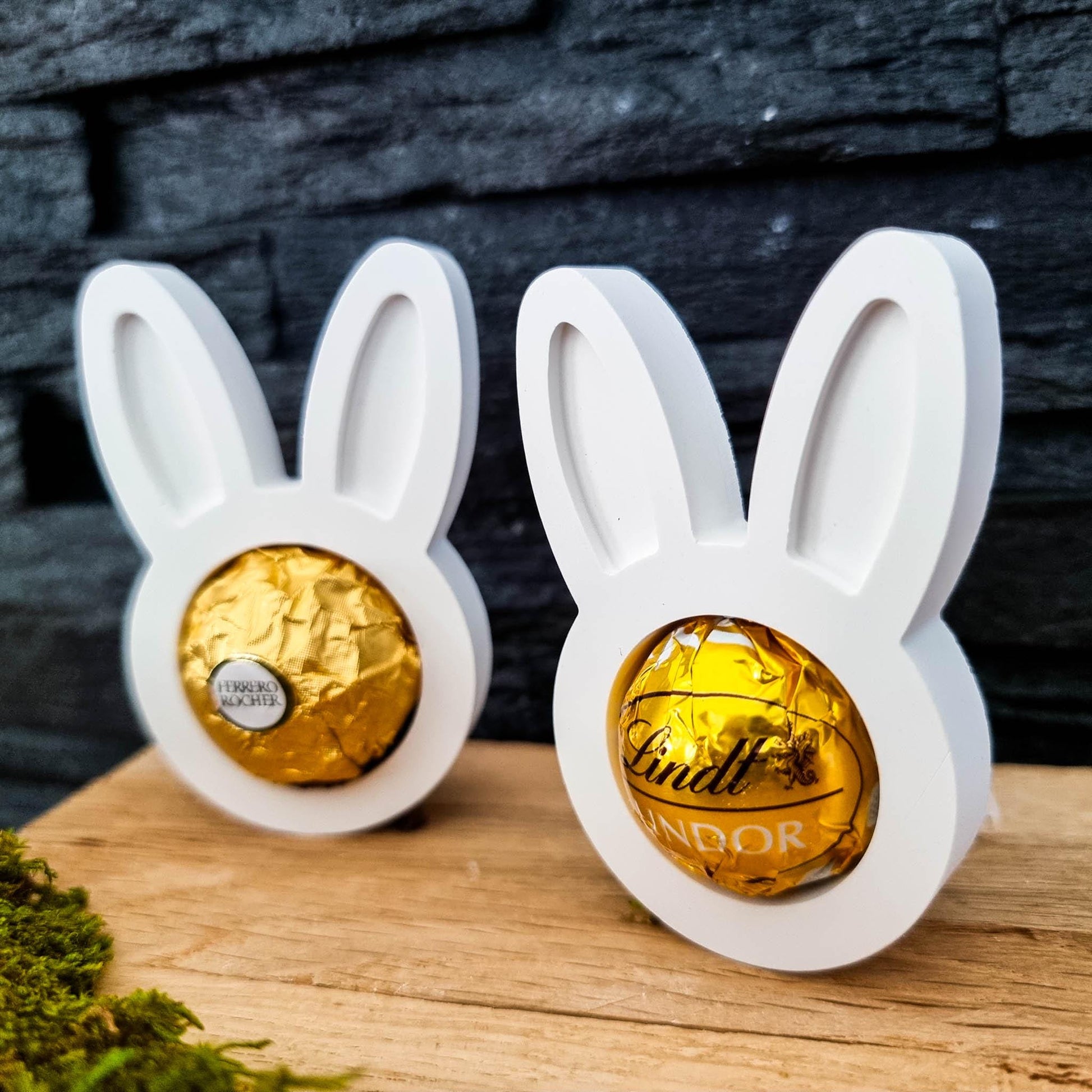 Silikonform Osterhase für Schokokugel | Ostern Frühling Hase | Gastgeschenk mit Süßigkeit | Silikon Gießform | Formenwelt | SF-2164